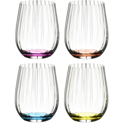 Imagen de Riedel Tumbler Glass Happy O 4 Pieces Ribbed