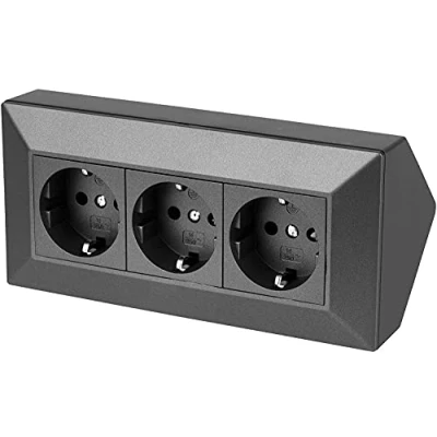 Imagen de Regleta de 3 enchufes (230 V, 16 A, 3600 W) color antracita