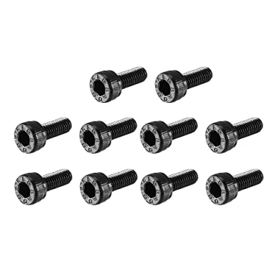Imagen de sourcing map sourcingmap® Tornillo de cabeza hexagonal aleación acero llaves porno 100Pcs M3x12mm 12.9
