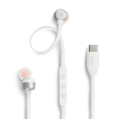 Imagen de Auriculares de botón JBL TUNE 310C USB C, Intraurales, Blanco