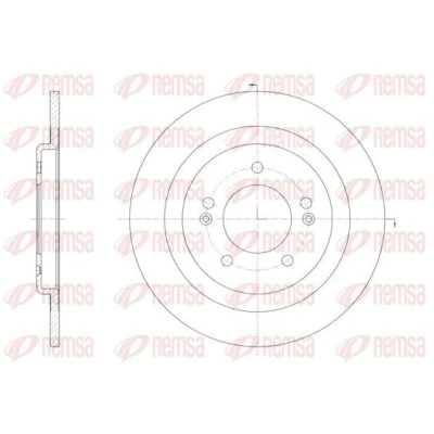 Imagen de REMSA 61438.00 Disco de freno Eje trasero 284, 284 10 5 macizo HYUNDAI: i40 Berlina, CW