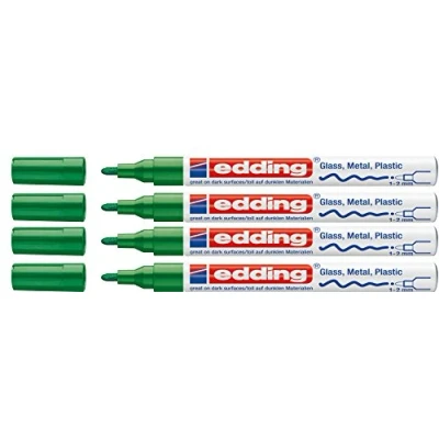 Imagen de Edding 751 Marqueur peinture Pointe M, vert, Lot de 4