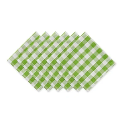 Imagen de DII Checkered Collection Tabletop, Napkin Set, Green Apple 6 Count