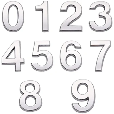 Imagen de CUNTAUK Placas de números casa, autoadhesivas, buzón, puerta, del 0 al 9, letreros número residencia para apartamento, habitación, oficina (7 cm)