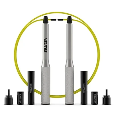 Imagen de Velites Pack Fire 2.Velites I Comba 2.0 + Lastres incluido de entrenamiento funcional, cardio, fuerza y saltos dobles Potencia tu Crossfit Color Plata