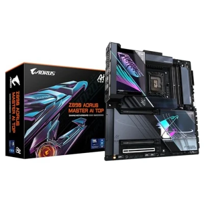 Imagen de GIGABYTE Z890 AORUS Master AI Top Placa Base Compatible con CPUs Intel Core Ultra (Serie 2), VRM de 20+1+2 Fases, hasta 9500MHz DDR5 (OC), PCIe 5.0 M.2, Wi Fi 7, Thunderbolt 4