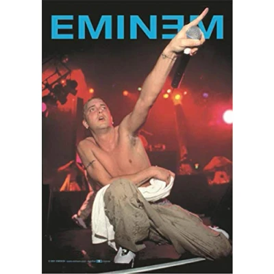 Imagen de Heart Rock Bandera original Eminem Live, tela, multicolor, 110 x 75 0,1 cm