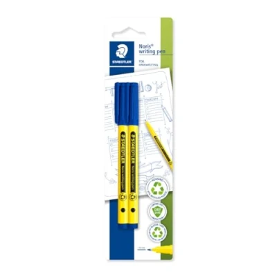Imagen de STAEDTLER 307 3 BK2 Noris Bolígrafo de escritura a mano, 2 unidades, color azul
