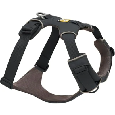 Imagen de RUFFWEAR arnés de Gama Frontal, para Perro Extra Grande, Reflectante en Y, Ajustable, cómodo, Acolchado, Caminar y Correr, 2 Accesorios Correa Anillo, Small, Basalt Gray