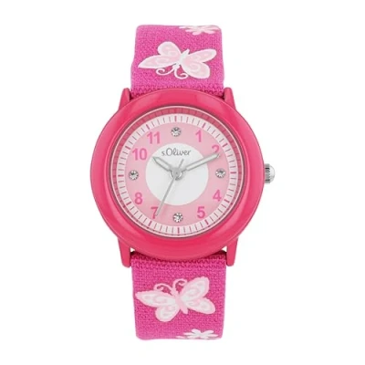 Imagen de s.Oliver Reloj Analógico para Chicas de Cuarzo japonés con Correa en Tela 2036748