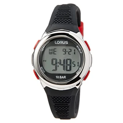 Imagen de Lorus Reloj Digital Infantil de Cuarzo con Correa Silicona Unisex, Negro