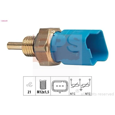 Imagen de EPS 1.830.291 Sensor de Temperatura del Refrigerante Made in Italy OE Equivalent azul Azul, celeste PEUGEOT: 207 Hatchback, 206 Hatchback