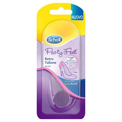 Imagen de Scholl Party Feet Retro Talón, Banda de Gel Transparente para los Talones, Almohadilla Ultrafina y Discreta con Tecnología Antideslizante que Ayuda a Proteger las rozaduras el Deslizamiento