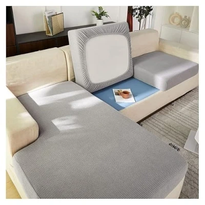 Imagen de Funda de cojín Asiento Sofá 4/3/2/1 Asiento, Alta Elasticidad, Floral/Terciopelo Protector Fundas para Sofás Chaise Longue ( Color : #1 , Size 1 seat