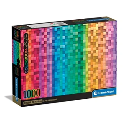 Imagen de Clementoni ColorBoom Collection Píxeles 1000 Piezas Adultos, Rompecabezas de Colores, Puzzle Degradado, Fabricado en Italia, Multicolor (39782)