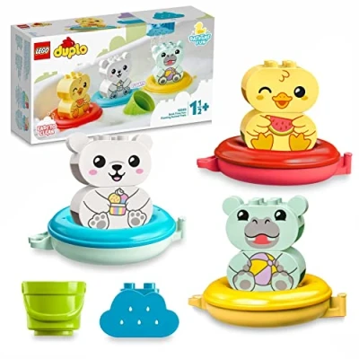 Imagen de LEGO 10965 DUPLO Juguete de ba�o: tren animales flotante, juego ba�era para beb�s y ni�os a partir 1,5 a�os con pato