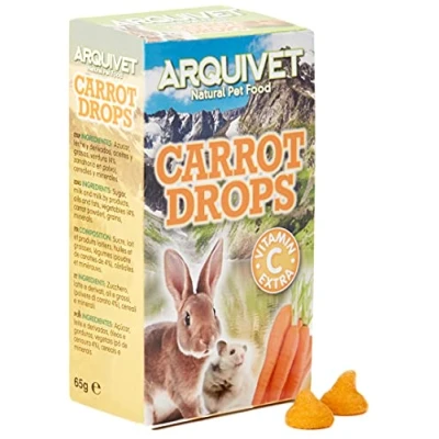 Imagen de Arquivet Drops de Zanahoria Snacks para roedores 65 g
