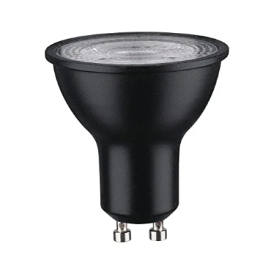 Imagen de Paulmann 28751 Lámpara LED reflector RAL9004 7 W, regulable, fuente de luz, negro mate, luz eficiente, blanco cálido 2700 K GU10
