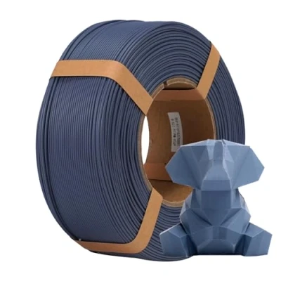 Imagen de eSUN Mate PLA Refill Filamento 1.75mm, de Impresión 3D sin Bobinas, Color Brillo Carrete 1KG (2.2 LBS) para Impresoras 3D,Gris oscuro