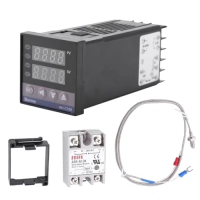 Imagen de Nikou LED Termostato 0 1300 AC Alarma de Temperatura 110V REX C100 Kits Controlador PID Digital 240v