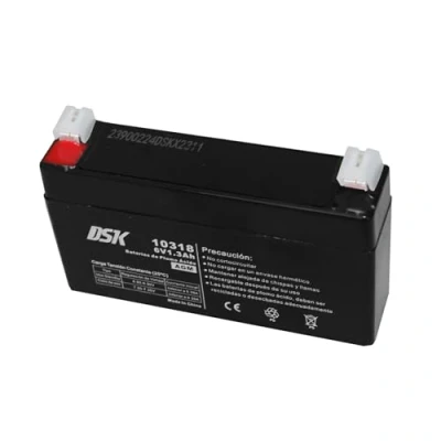 Imagen de DSK 10318 Batería de Plomo AGM Recargable y Sellada 6V 1,2Ah. Ideal para Coche Motos eléctricos niños, Patinetes, Sistemas SAI, Seguridad comunicación, Luz Emergencia