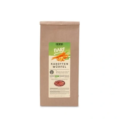 Imagen de GRAU El Original Verdura deshidratada para menús Barf Perros Dados de Zanahoria, Pack Individual (1 x 150 g), alimento complementario