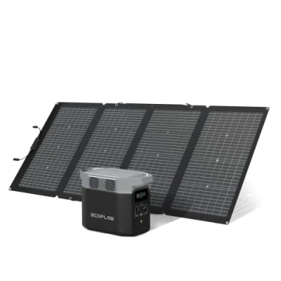 Imagen de Paquete de generador solar 220 W y EcoFlow DELTA 2 con capacidad ampliable 1 a 3kWh, batería LFP, sólo pequeños defectos en el embalaje, producto está completamente sin usar (Reacondicionado)