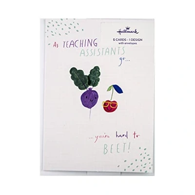 Imagen de Hallmark Paquete de tarjetas agradecimiento para asistentes enseñanza 5 en 1 lindo diseño ilustrado