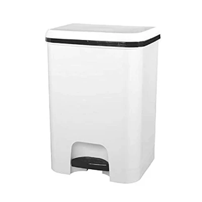 Imagen de COM FORT HOUSE Cubo de Basura con Pedal Capacidad 26 litros Reciclaje Color Blanco Cocina Piezas Extraíbles Limpieza Fácil