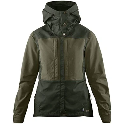 Imagen de Fjällräven Keb W Chaqueta con Capucha, Mujer, Multicolor (Deep Forest/Laurel Green 662 625), S
