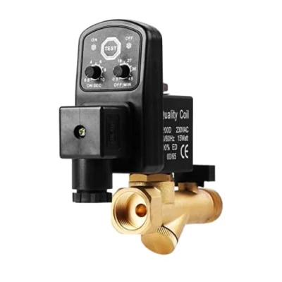 Imagen de válvula de drenaje, drenaje temporizada electrónica automática G1/2 DN15 para la gestión del condensado compresor aire(230V)