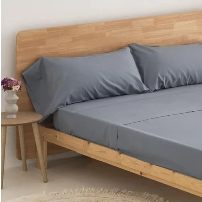 Imagen de Donegal Collections Sabanas 90x190 Juego de Cama 90 Ceniza Bajera, Sabana Encimera y 1 Funda Almohada Primavera Verano Estampadas Tacto Extra Suave Algodon/Poliester