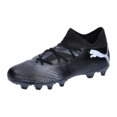 Imagen de Puma Future 7 Match FG/AG JR Unisex Botas de fútbol con tacos para niños, Talla: 30, Black/white Zapatos