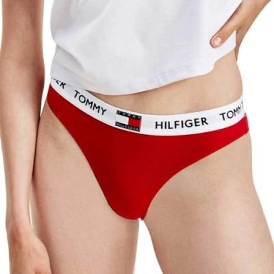 Imagen de Tommy Hilfiger Braguita para Mujer Ropa Interior, Rojo (Tango Red), S
