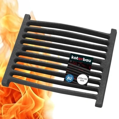 Imagen de KOTARBAU® Rejilla de hierro fundido para chimenea, 23 x 20 cm, cenizas, rectangular chimeneas, estufas, Parilla resistente