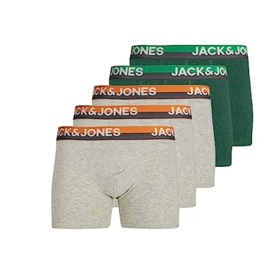 Imagen de Jack &amp; Jones Jacoliver Trunks 5 Pack, Hombre, Azul,gris,rojo,verde, L