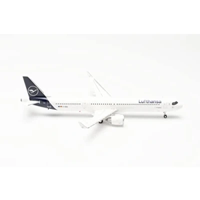 Imagen de Herpa Modelo de avión Airbus A321neo Lufthansa D AIEG Naumburg A6 EOT Escala 1:200 avión, modelismo, Pieza coleccionista, con Soporte Metal
