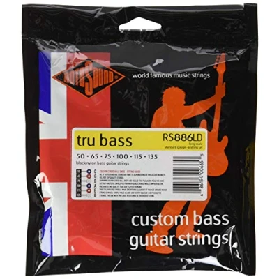 Imagen de Rotosound Cuerdas para bajo eléctrico TRU BASS NYLON FLATWOUND 6 RS886LD FW LONG Standard 50 135