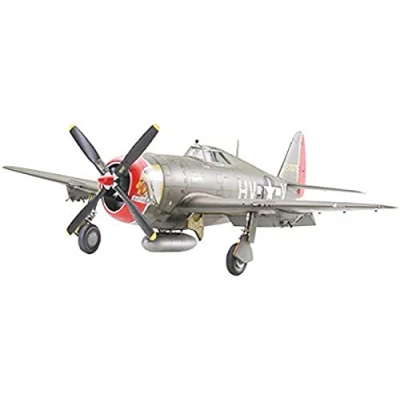 Imagen de Tamiya P 47D Militar 300061086 1:48 WWII US Republic Thunderbolt Razorback, réplica Fiel, plástico, Manualidades, Kit de Modelo, Montaje, sin Pintar, Multicolor, Small (61086)