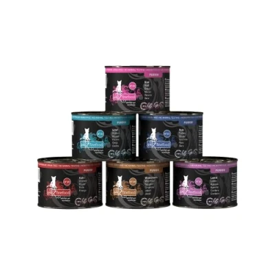 Imagen de catz finefood Purrrr Collection I comida húmeda para gatos monoproteína sin cereales, azúcar, hipoalergénica, alto porcentaje de carne, multipack gatos, en bolsa, 6 x 200 g