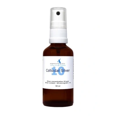 Imagen de argentum plus Plata Coloidal 10 ppm espray de 50 ml en ámbar vidrio