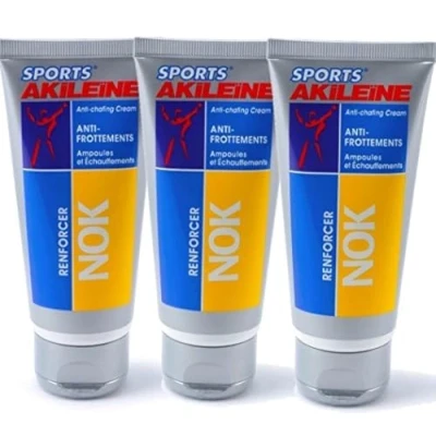 Imagen de SPORTS AKILEÏNE® NOK Crema Anti Fricción Prevención de Ampollas e Irritaciones Formato 3x75ml