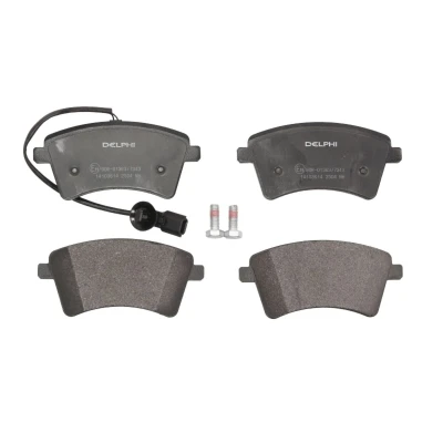 Imagen de DELPHI LP2504 Juego de pastillas freno con contacto avisador desgaste Chapa antichirridos accesorios RENAULT: Kangoo II / Grand