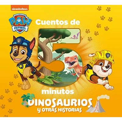 Imagen de Paw Patrol Patrulla Canina. Recopilatorio de Cuentos 5 minutos. Dinosaurios y otras historias (Nickelodeon)