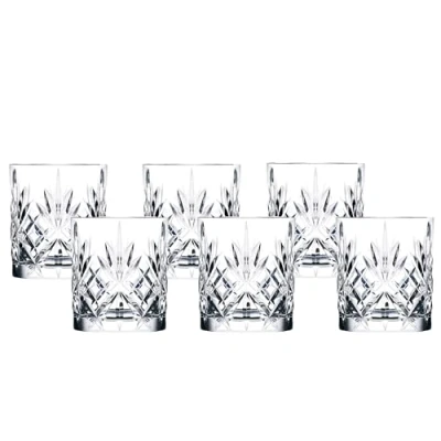 Imagen de Lorren Home Trends Crystal Melodia Collection Juego de vasos dobles antiguos