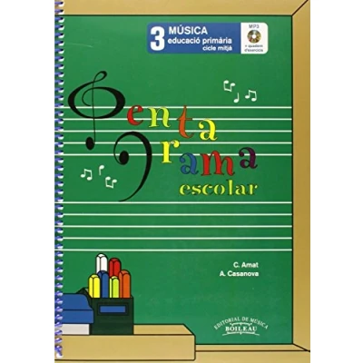 Imagen de PENTAGRAMA ESCOLAR Vol. 3 Educació Primària Cicle mitjà Llibre en Català Libro del alumno Incluye CD cuaderno de ejercicios (Reg. B.3477)