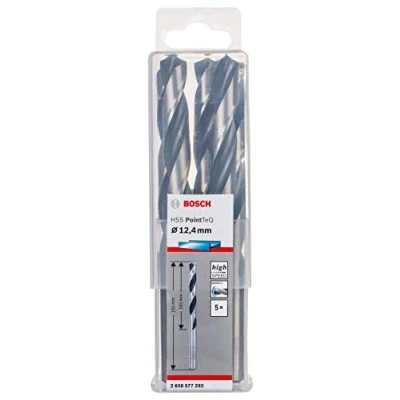 Imagen de Bosch Professional 5 brocas helicoidales HSS PointTeQ, para metal, 12.4 x 101 151 mm, accesorio de taladro