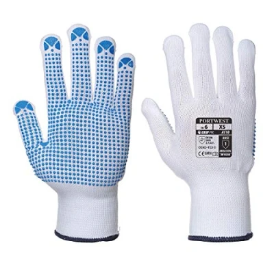 Imagen de Portwest Guante Polka Dot, Tamaño: L, Color: Blanco/Rojo, A110WBRL