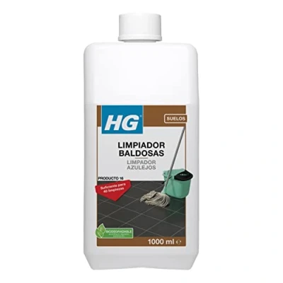 Imagen de HG Limpiador y Abrillantador de Suelos Baldozas Azulejos, Producto 16, Fórmula Altamente Concentrada para Cerámica Piedra Natural, Resultado Impecable 1L (184100130)