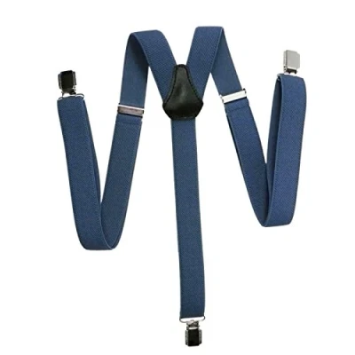 Imagen de Olata Tirantes Finos Unisex Ajustables Con Cierre de Clip Forma Y Clips Metálicos 2.5 cm. Azul